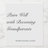 Faire-part, étiquette de vin, cadeau pour parent (Étiquettes simples)