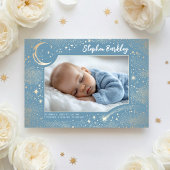 Faire-part Étoiles Mignonnes Lune Céleste Naissance Garçon Ph