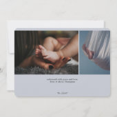 Faire-part Eucalyptus Blue Boy annonce de naissance (Dos)