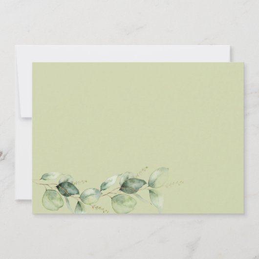 Faire-part Eucalyptus Botanical Baby Scan (Dos)