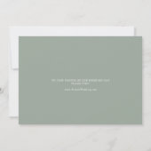 Faire-part Eucalyptus Elopement vert minimaliste (Dos)