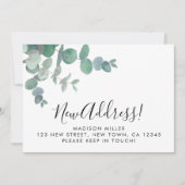 Faire-part Eucalyptus Greenery New Address Moving (Devant)