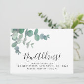 Faire-part Eucalyptus Greenery New Address Moving (Debout devant)