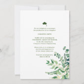 Faire-part Eucalyptus Rustique Vert Simple Photo Graduation (Dos)