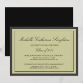 Faire-part Événements de diplômes universitaires traditionnel (Devant / Derrière)