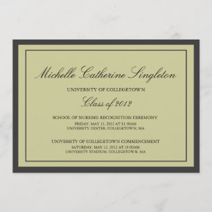 Faire-part Événements formels traditionnels d'obtention du