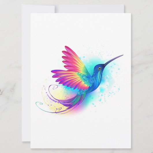 Faire-part Exotic Rainbow Hummingbird (Devant)