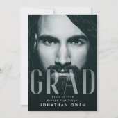 Faire-part Fade douce Grande GRADE Photo Script moderne (Devant)