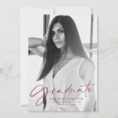 Faire-part Faire annonce de fin d'études avec photo et écritu (Devant)