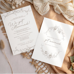 Faire-part Faire Annonce de Mariage Vintage Sépia