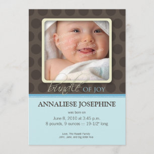 Faire-part Faire annonce de naissance :: bleu