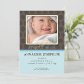 Faire-part Faire annonce de naissance :: bleu (Debout devant)