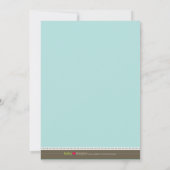 Faire-part Faire Annonce de Naissance :: Bleu Turquoise (Dos)