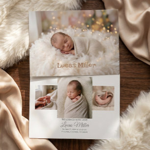Faire-part Faire Annonce de Naissance de Nouveau-Né