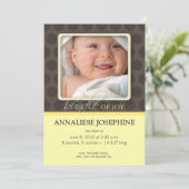 Faire-part Faire annonce de naissance :: lemon (Debout devant)