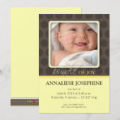 Faire-part Faire annonce de naissance :: lemon (Devant / Derrière)