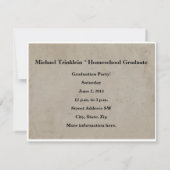 Faire-part Faire annonce de remise de diplômes photo sur parc (Dos)