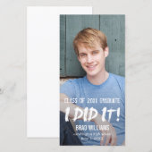 Faire-part Faire Annoncer la Remise des Diplômes (Devant / Derrière)