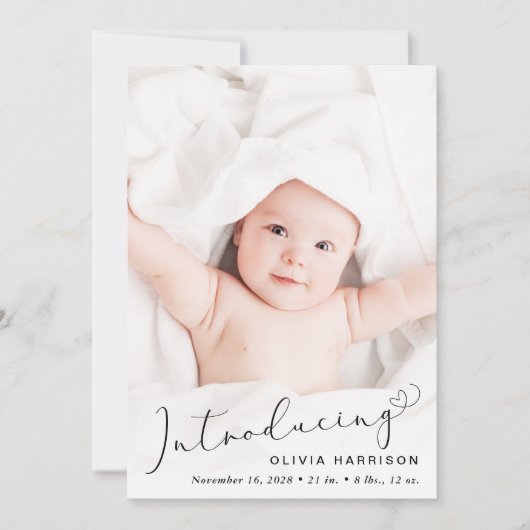 Faire-part Faire connaissance avec la photo collage de naissa (Devant)