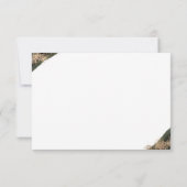 Faire-part Faire Enregistrer La Date De Photo De Pinceau Doré (Dos)