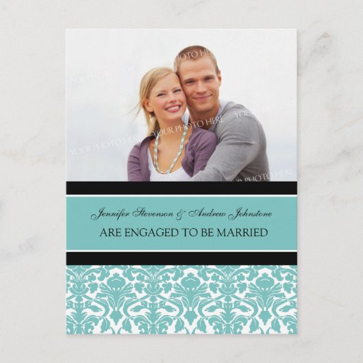 Faire-part Faire part de fiançailles Photo Carte postale Dama (Devant)