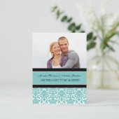 Faire-part Faire part de fiançailles Photo Carte postale Dama (Debout devant)