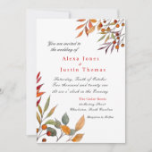 Faire-part Faire part de mariage de feuillage d'automne à l'a (Devant)