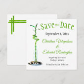 Faire-part Faire part de mariage Save The Date Bambou Chanceu (Devant / Derrière)