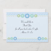 Faire-part Faire part de naissance de garçon (Dos)