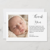 Faire-part Faire Part de Naissance Élégant et Simple de Bébé (Dos)