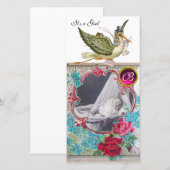 Faire-part Faire part de naissance STORK MONOGRAMME ,ruby.bla (Devant / Derrière)