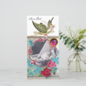Faire-part Faire part de naissance STORK MONOGRAMME ,ruby.bla (Debout devant)