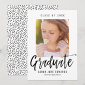 Faire-part Faire part de photo de remise de diplômes fièremen (Devant / Derrière)