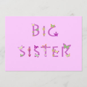 Faire-part Faire-part, papillons et fleurs de grande soeur
