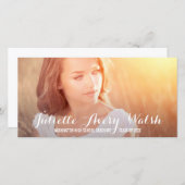 Faire-part Faire simplicité Annonce de remise de diplômes (Devant / Derrière)