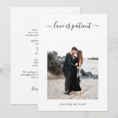 Faire-part Faire suivre la date de mariage minimaliste (Devant / Derrière)