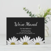 Faire-part Faisceaux blancs Moderne Rustique Floral Black Mov (Debout devant)