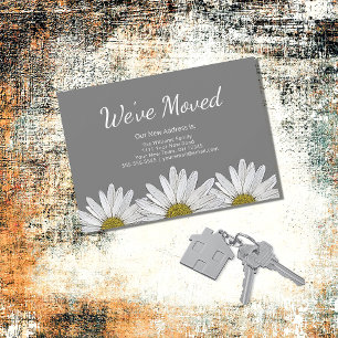 Faire-part Faisceaux blancs Moderne Rustique Floral Gris Movi