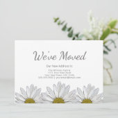 Faire-part Faisceaux blancs Moderne Rustique Floral Moving (Debout devant)