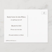 Faire-part Faisceaux rustiques Enregistrer la carte postale D (Dos)