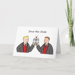 Faire-part Faites gagner la date, bande dessinée de deux