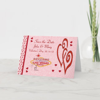 Faire-part Faites gagner la Saint-Valentin Las Vegas de date