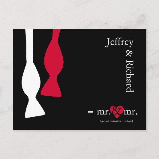 Faire-part Faites le calcul carte postale Mr & Mr (Devant)