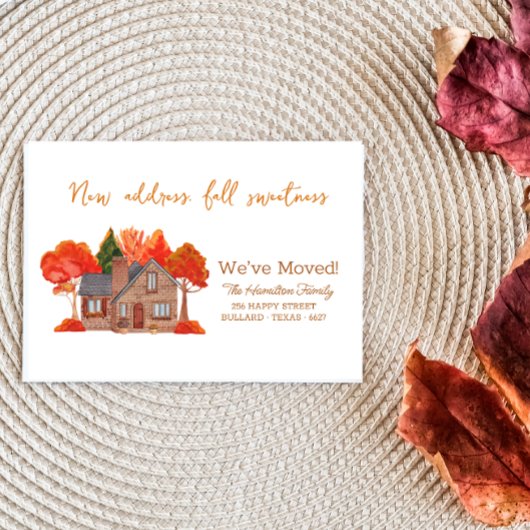 Faire-part Fall Foliage Homestead Nouvelle adresse Moving