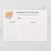 Faire-part Fall Recipe Card – Watercolor Kitchen  (Devant)