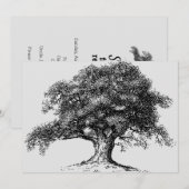 Faire-part Famille Arbre Ancêtre Réunion Fête Grey (Devant / Derrière)