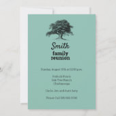 Faire-part Famille Arbre Ancêtre Réunion Potluck Pique-nique  (Dos)