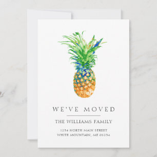 Faire-part Famille d'ananas tropicaux en mouvement