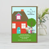 Faire-part Famille de personnages bâtons MIGNONNE ~ Annonce d (Debout devant)