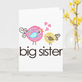 Faire-part fantaisie de T-shirt de grande soeur (Fleur jaune)